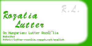 rozalia lutter business card